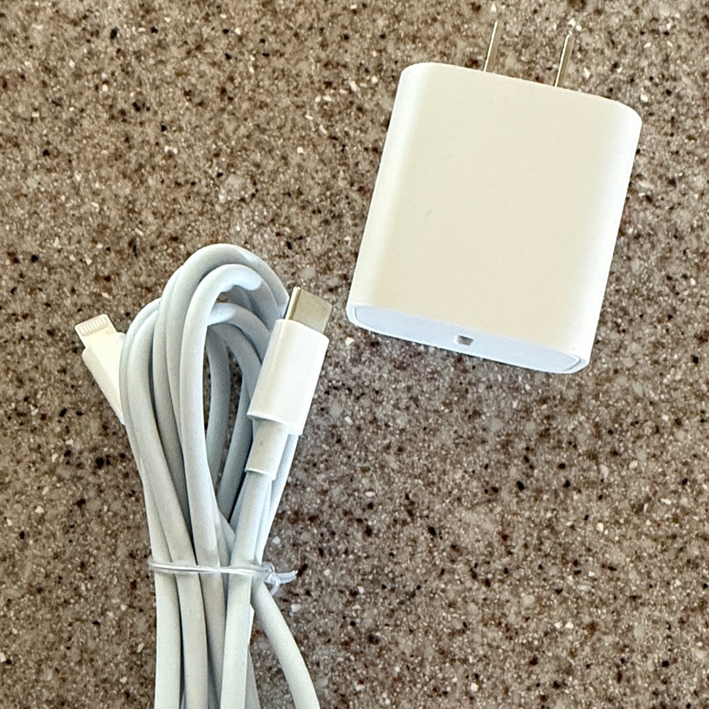 White USB Wall Charger and Cable